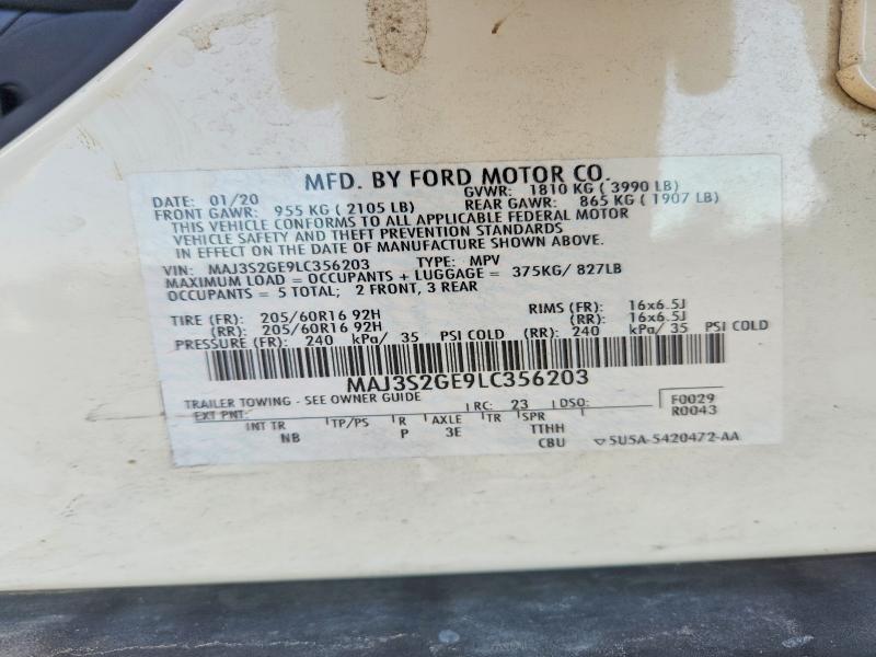 Продаж на аукціоні авто 2020 Ford Ecosport, vin: MAJ3S2GE9LC356203, номер лоту: 69404636
