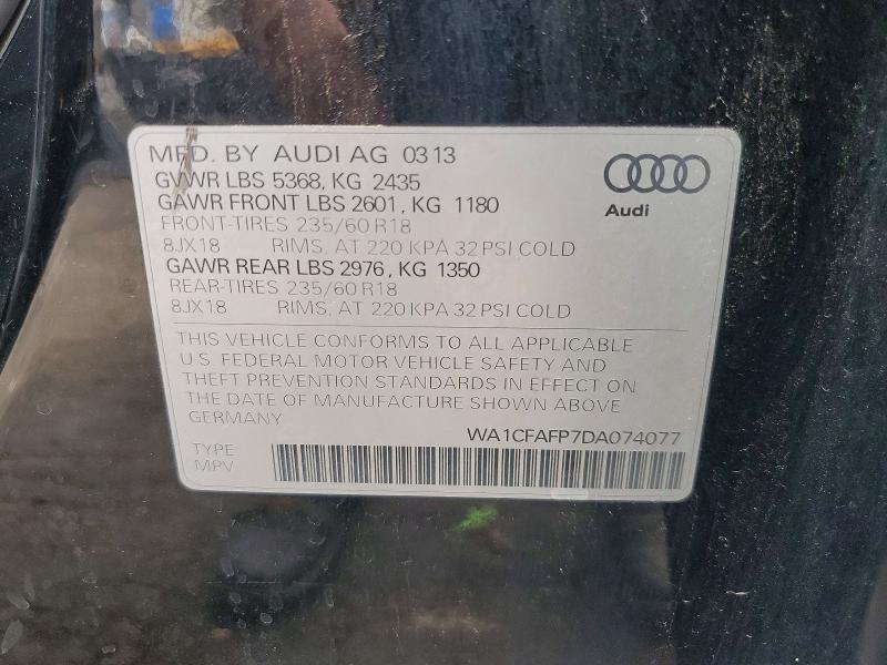 Aukcja sprzedaży 2013 Audi Q5, vin: WA1CFAFP7DA074077        , numer aukcji: 68164316