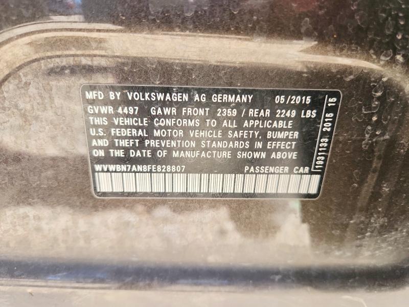 Продажа на аукционе авто 2015 Volkswagen Cc, vin: WVWBN7AN8FE828807, номер лота: 67996766