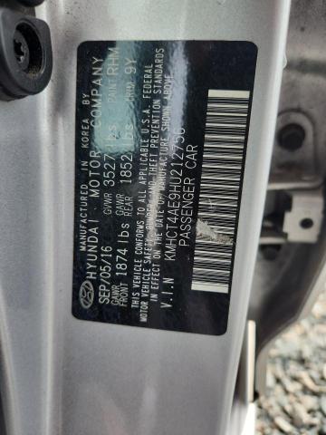 Aukcja sprzedaży 2017 Hyundai Accent, vin: KMHCT4AE9HU212756, numer aukcji: 70161766