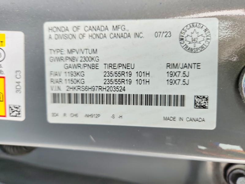 Продаж на аукціоні авто 2024 Honda Cr-v, vin: 2HKRS6H97RH203524, номер лоту: 66480846