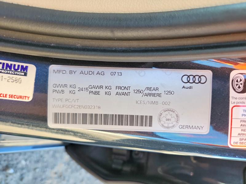 2014 Audi A6 მანქანა იყიდება აუქციონზე, vin: WAUFGCFC2EN032318, აუქციონის ნომერი: 68377076