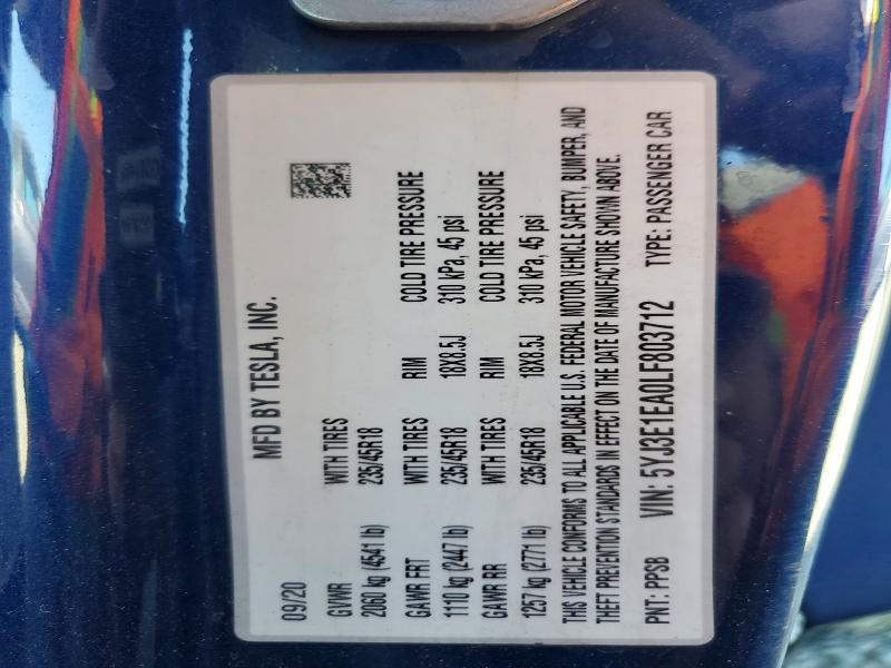 Aukcja sprzedaży 2020 Tesla Model 3, vin: 5YJ3E1EA0LF803712, numer aukcji: 67402476