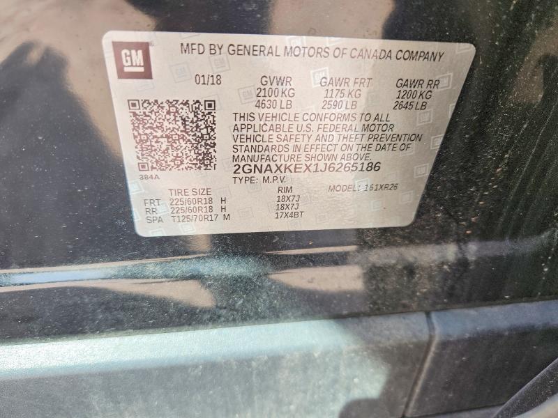 Продажа на аукционе авто 2018 Chevrolet Equinox, vin: 2GNAXKEX1J6265186, номер лота: 68698466