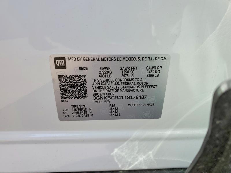 Aukcja sprzedaży 2026 Chevrolet Blazer, vin: 3GNKBCR41TS176487, numer aukcji: 70365486