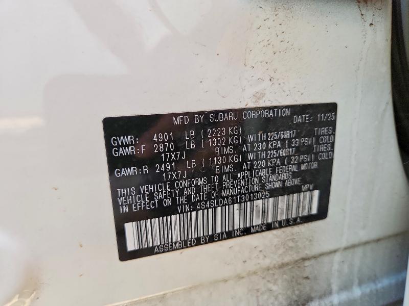 70084906 :رقم المزاد ، 4S4SLDA61T3013025 vin ، 2026 Subaru Forester مزاد بيع