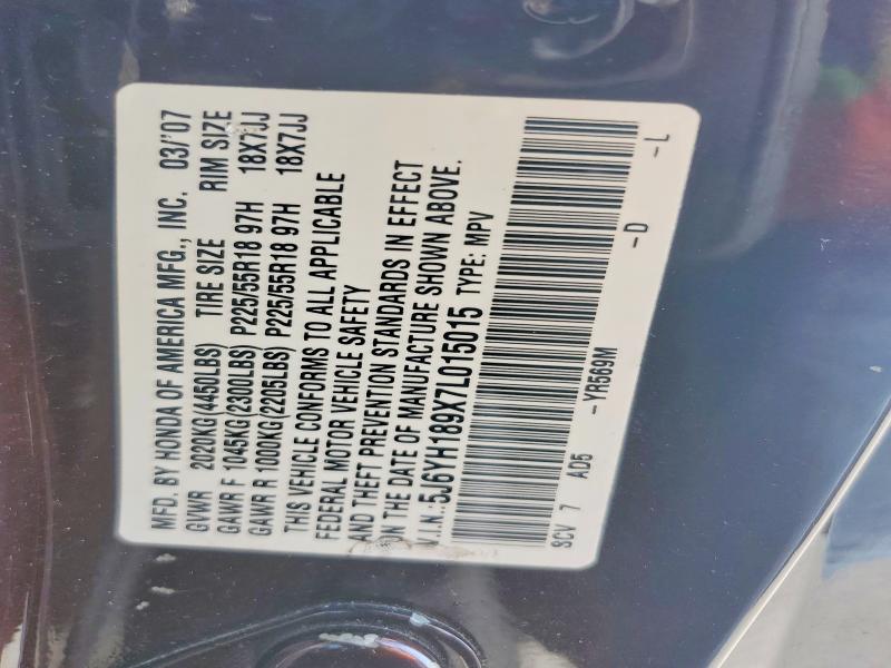 Aukcja sprzedaży 2007 Honda Element, vin: 5J6YH189X7L015015, numer aukcji: 69032136
