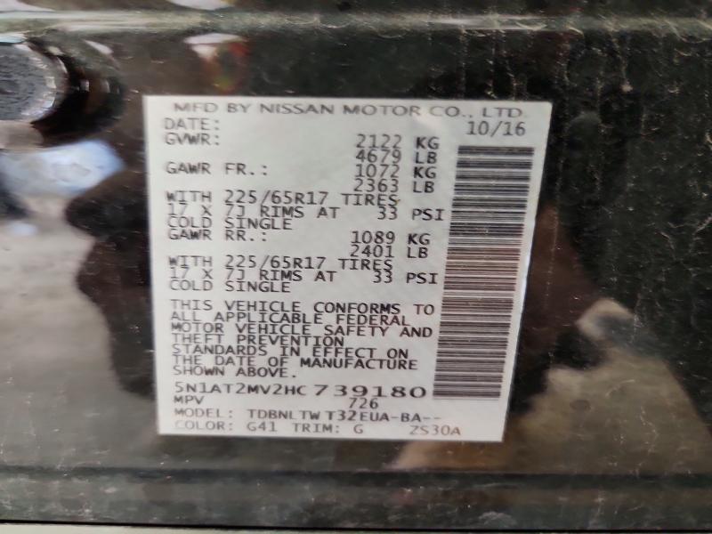Продаж на аукціоні авто 2017 Nissan Rogue, vin: 5N1AT2MV2HC739180, номер лоту: 66789476