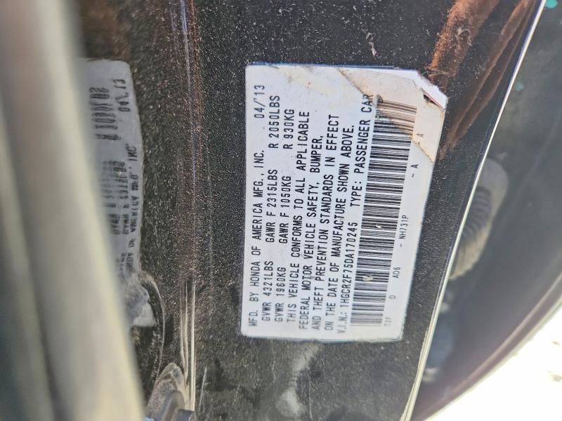 Продаж на аукціоні авто 2013 Honda Accord, vin: 1HGCR2F75DA170245, номер лоту: 68056466