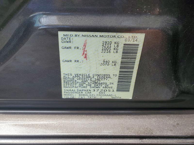 68079166 :رقم المزاد ، 1N4AL3APXEN372051 vin ، 2014 Nissan Altima مزاد بيع