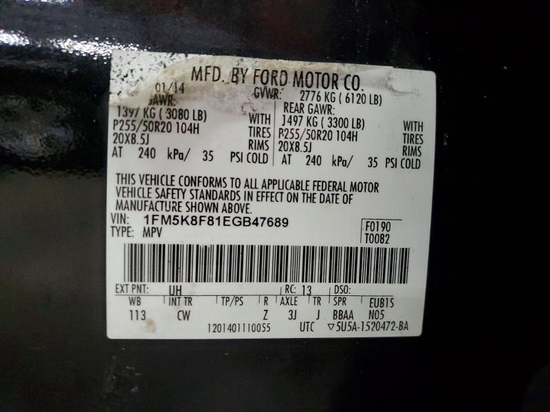Продаж на аукціоні авто 2014 Ford Explorer, vin: 1FM5K8F81EGB47689, номер лоту: 70303676