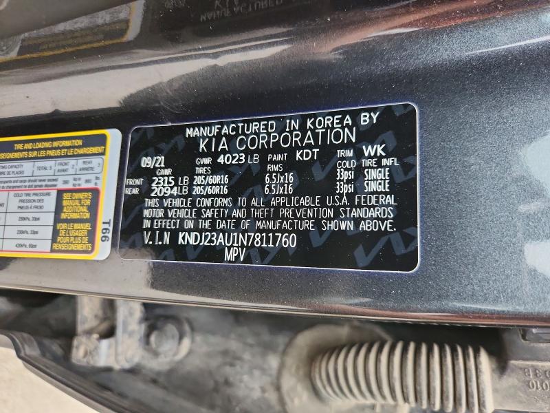 Продаж на аукціоні авто 2022 Kia Soul, vin: KNDJ23AU1N7811760, номер лоту: 70006416