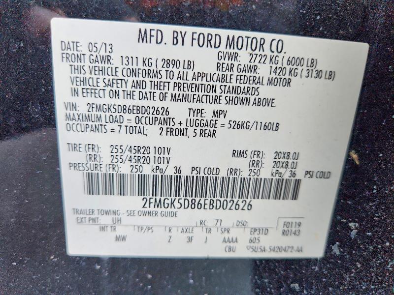 Aukcja sprzedaży 2014 Ford Flex, vin: 2FMGK5D86EBD02626, numer aukcji: 64578506