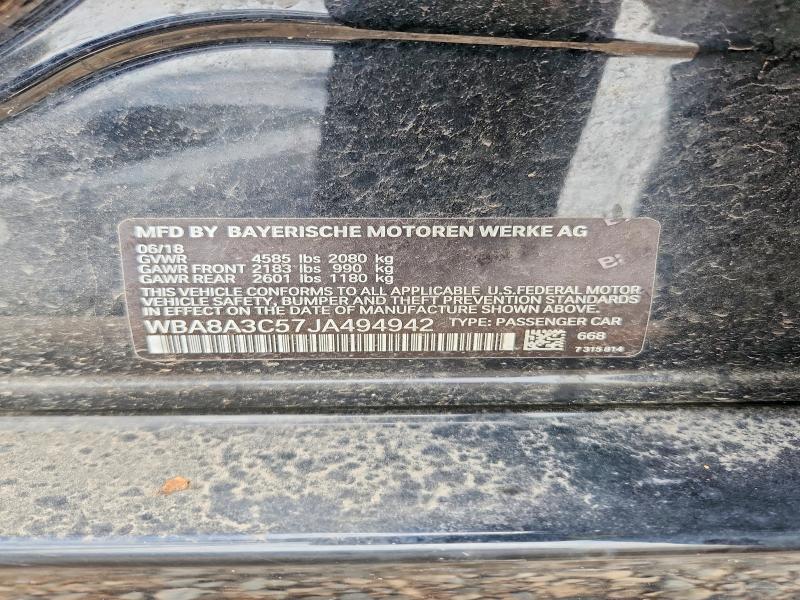 Продажа на аукционе авто 2018 Bmw 320, vin: WBA8A3C57JA494942, номер лота: 69432596