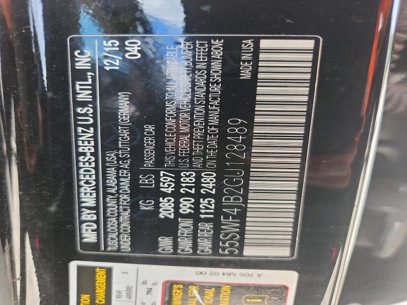 Aukcja sprzedaży 2016 Mercedes-benz C, vin: 55SWF4JB2GU128489, numer aukcji: 67823306