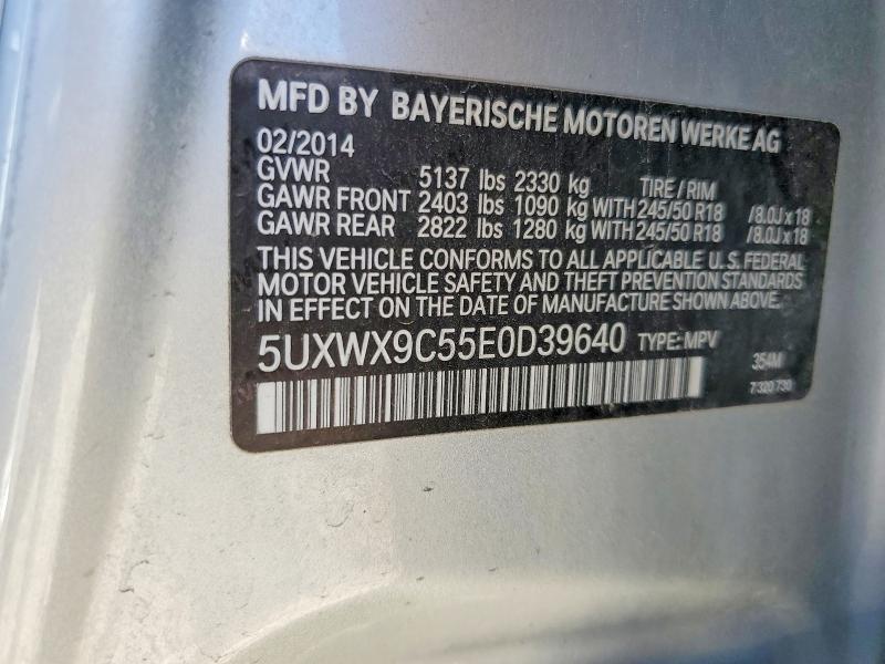 Продаж на аукціоні авто 2014 Bmw X3, vin: 5UXWX9C55E0D39640, номер лоту: 71033346