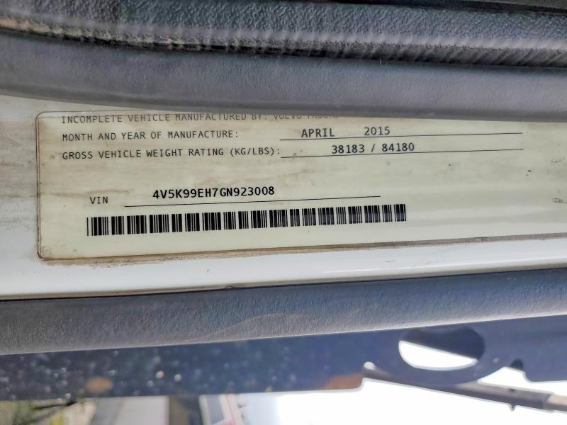 Aukcja sprzedaży 2016 Volvo Vhd, vin: 4V5K99EH7GN923008, numer aukcji: 69058546