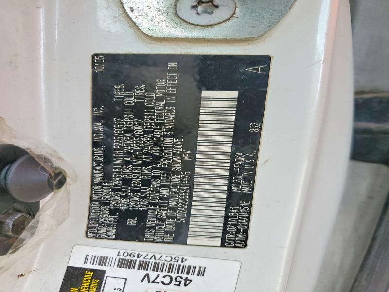 2006 Toyota Sienna მანქანა იყიდება აუქციონზე, vin: 5TDZA22C66S414476, აუქციონის ნომერი: 70146906