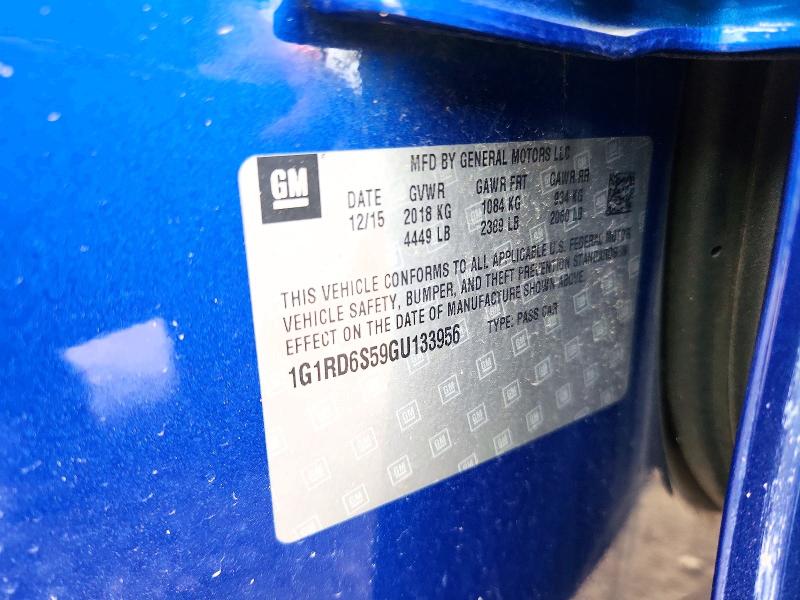 Продажа на аукционе авто 2016 Chevrolet Volt, vin: 1G1RD6S59GU133956, номер лота: 68843406