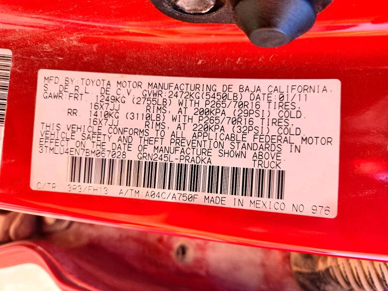 68588416 :رقم المزاد ، 3TMLU4EN7BM067028 vin ، 2011 Toyota Tacoma مزاد بيع