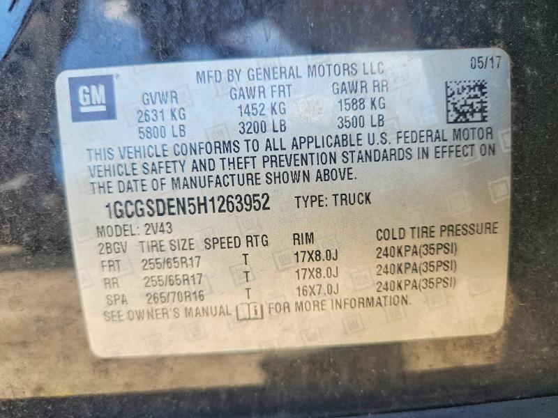 Продаж на аукціоні авто 2017 Chevrolet Colorado, vin: 1GCGSDEN5H1263952, номер лоту: 67982466