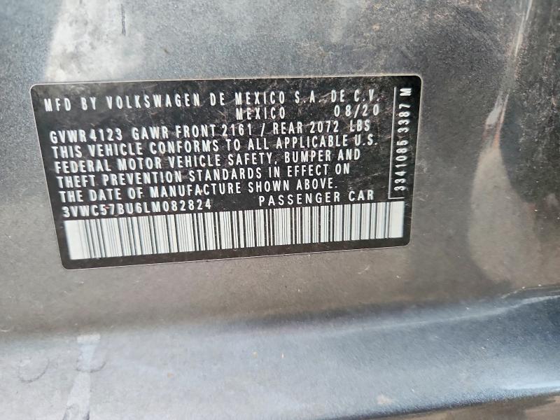 Aukcja sprzedaży 2020 Volkswagen Jetta, vin: 3VWC57BU6LM082824, numer aukcji: 68877096