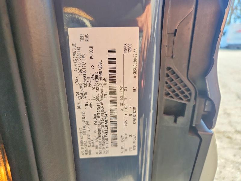 Aukcja sprzedaży 2020 Ford Transit 250, vin: 1FTBR3X83LKA87543, numer aukcji: 67044666