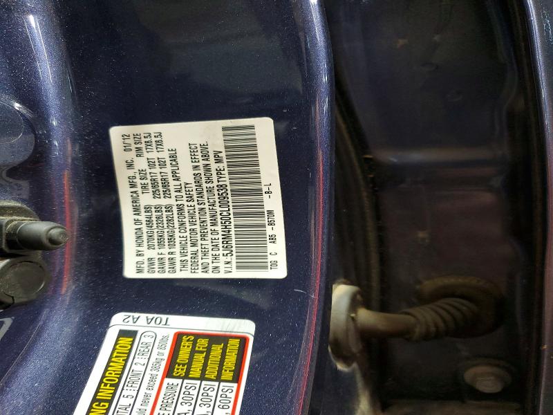 Продажа на аукционе авто 2012 Honda Cr-v, vin: 5J6RM4H50CL009538, номер лота: 68754366