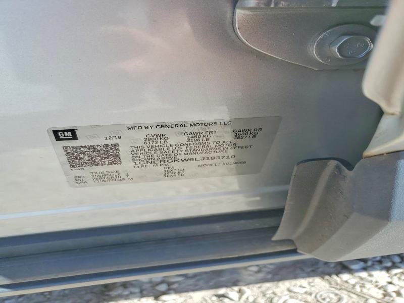 70876156 :رقم المزاد ، 1GNERGKW6LJ183710 vin ، 2020 Chevrolet Traverse مزاد بيع