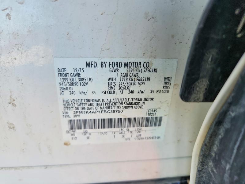 Продаж на аукціоні авто 2015 Ford Edge, vin: 2FMTK4AP1FBC39750, номер лоту: 67821546