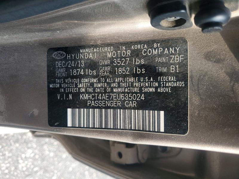2014 Hyundai Accent მანქანა იყიდება აუქციონზე, vin: KMHCT4AE7EU635024, აუქციონის ნომერი: 67068976