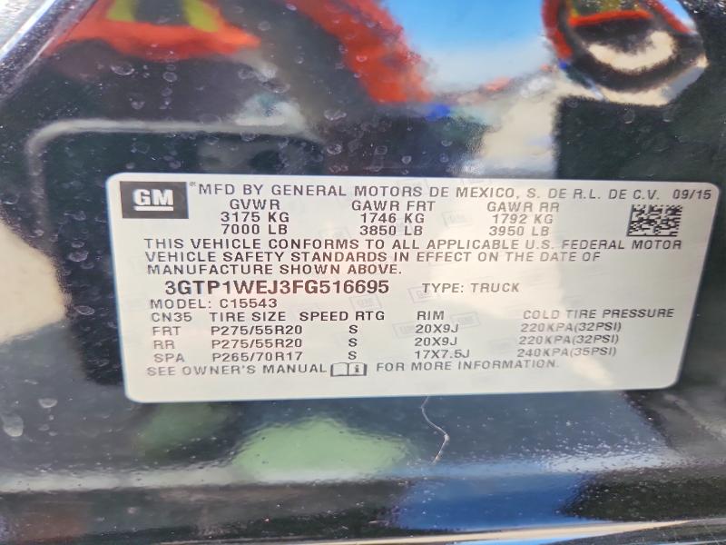 Продажа на аукционе авто 2015 Gmc Sierra, vin: 3GTP1WEJ3FG516695, номер лота: 67624536