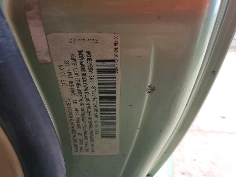 67379976 :رقم المزاد ، 3VWSW31C17M506698 vin ، 2007 Volkswagen New Beetle مزاد بيع
