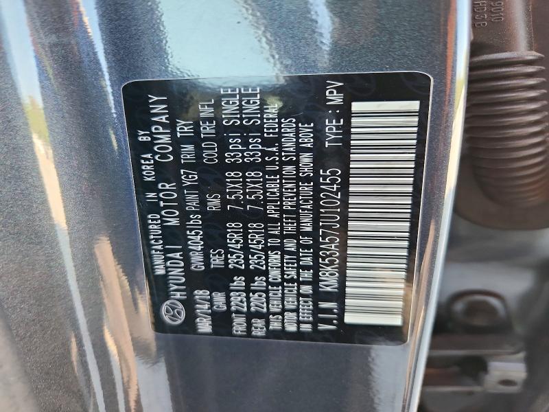 2018 Hyundai Kona მანქანა იყიდება აუქციონზე, vin: KM8K53A57JU102455, აუქციონის ნომერი: 67453276
