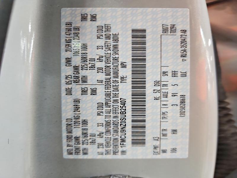 Aukcja sprzedaży 2025 Ford Escape, vin: 1FMCU9NZ0SUB25407, numer aukcji: 67601056