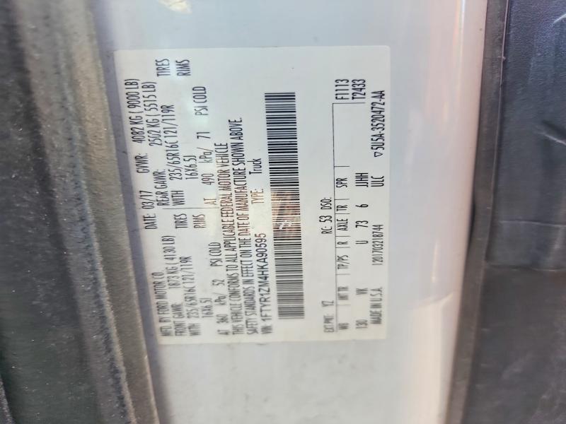 Продажа на аукционе авто 2017 Ford Transit, vin: 1FTYR1ZM4HKA90595, номер лота: 69583136