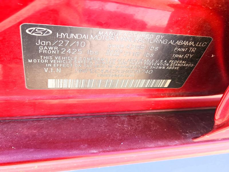 Aukcja sprzedaży 2011 Hyundai Sonata, vin: 5NPEC4AC2BH009740, numer aukcji: 66993966