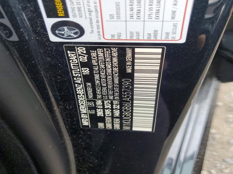 68394286 :رقم المزاد ، W1KUG8GB6LA557390 vin ، 2020 Mercedes-benz S مزاد بيع