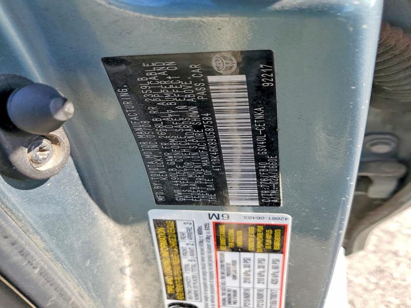 2009 Toyota Camry მანქანა იყიდება აუქციონზე, vin: 4T1BK46K89U587584, აუქციონის ნომერი: 69503396