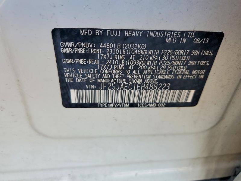 Aukcja sprzedaży 2014 Subaru Forester, vin: JF2SJAEC1EH488223, numer aukcji: 68691316