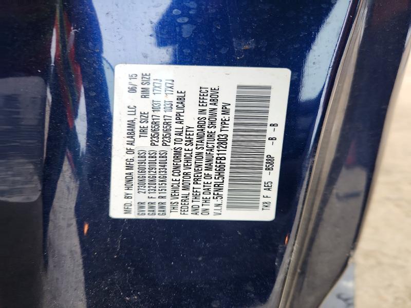 2015 Honda Odyssey მანქანა იყიდება აუქციონზე, vin: 5FNRL5H66FB112803, აუქციონის ნომერი: 69706616
