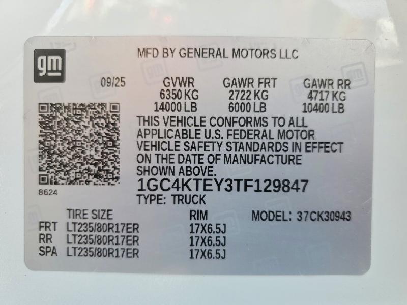 Продажа на аукционе авто 2026 Chevrolet Silverado, vin: 1GC4KTEY3TF129847, номер лота: 66856436