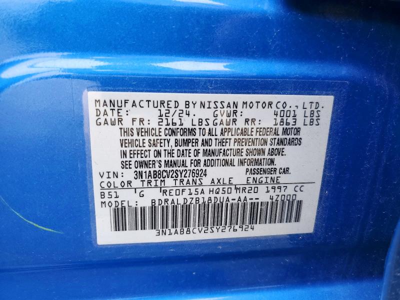 Aukcja sprzedaży 2025 Nissan Sentra, vin: 3N1AB8CV2SY276924, numer aukcji: 66480816