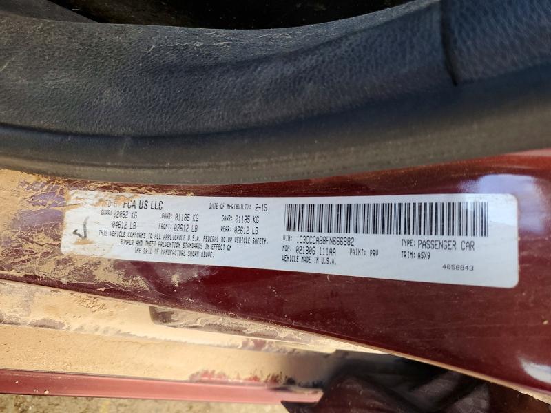 69968186 :رقم المزاد ، 1C3CCCAB8FN666982 vin ، 2015 Chrysler 200 مزاد بيع