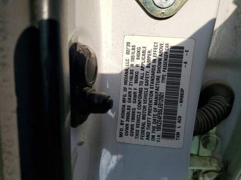 2020 Honda Insight მანქანა იყიდება აუქციონზე, vin: 19XZE4F55LE012501, აუქციონის ნომერი: 67722726