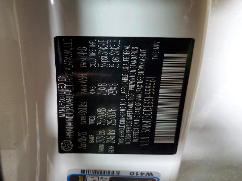 67682536 :رقم المزاد ، 5NMJBCDE3SH558661 vin ، 2025 Hyundai Tucson مزاد بيع