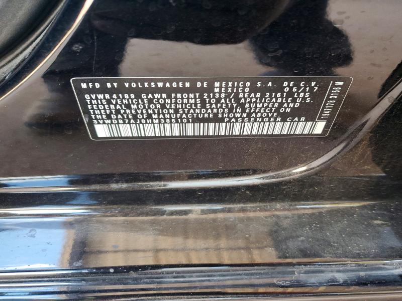 69022226 :رقم المزاد ، 3VWDB7AJ8HM385101 vin ، 2017 Volkswagen Jetta مزاد بيع