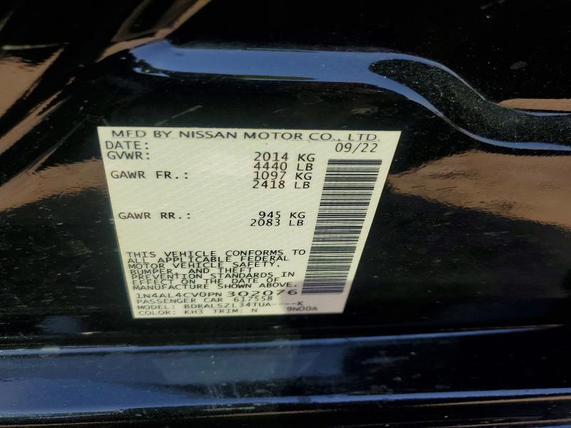Продажа на аукционе авто 2023 Nissan Altima, vin: 1N4AL4CV0PN302076, номер лота: 67743556