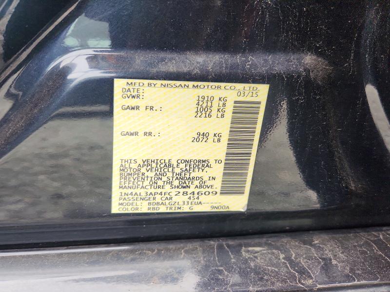 Aukcja sprzedaży 2015 Nissan Altima, vin: 1N4AL3AP4FC284609, numer aukcji: 69749546