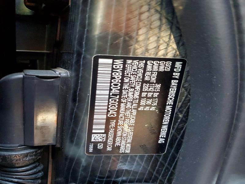 2020 Bmw I3 მანქანა იყიდება აუქციონზე, vin: WBY8P6C04L7G03043, აუქციონის ნომერი: 67935016